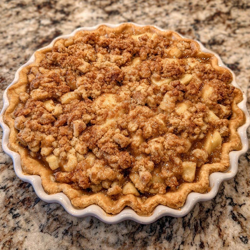 Dutch Apple Crumble Pie
