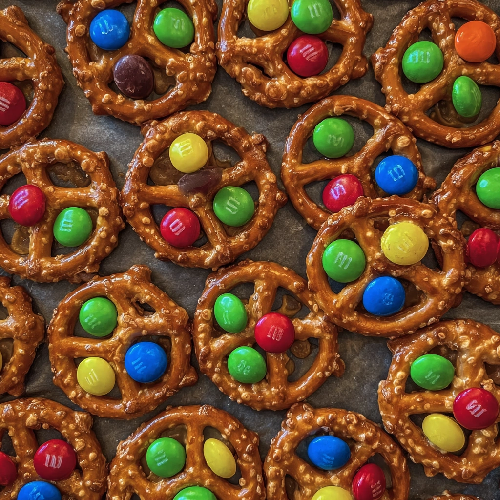 Rolo Pretzels with M&M Candies