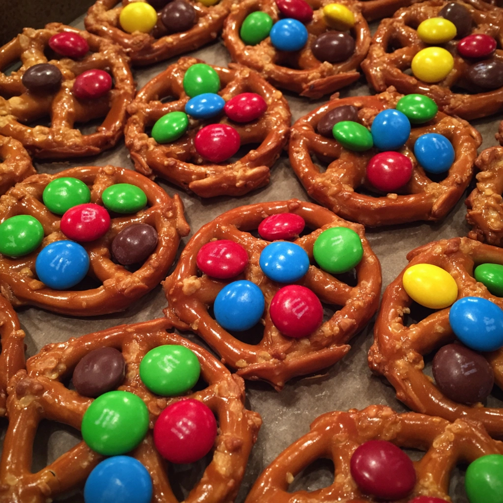 Rolo Pretzels with M&M Candies