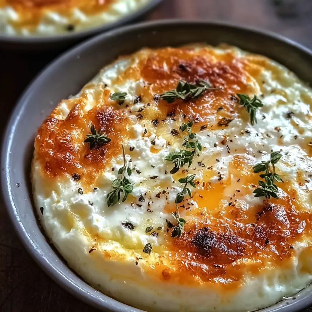 Cottage cheese egg bake close-up