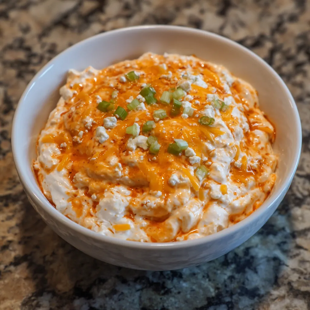 Buffalo dip with veggies