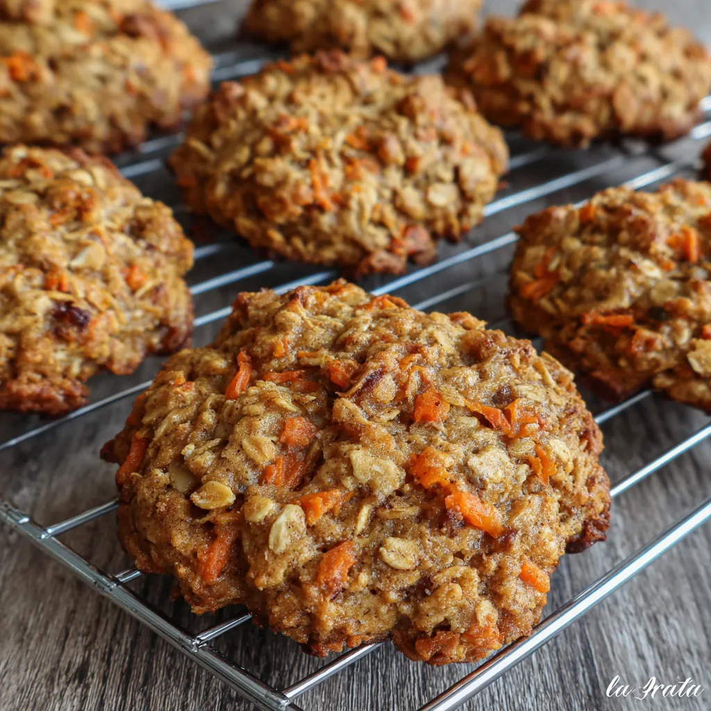 Baking tray of carrot cookies