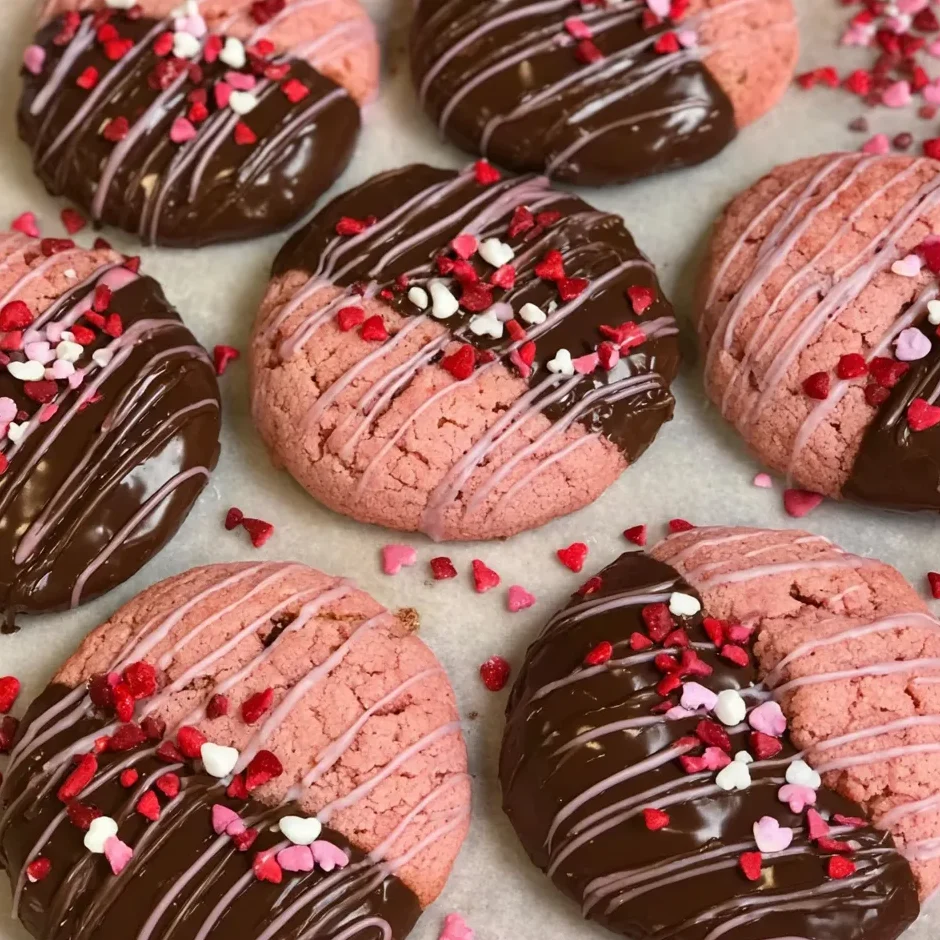 Tray of strawberry cookies