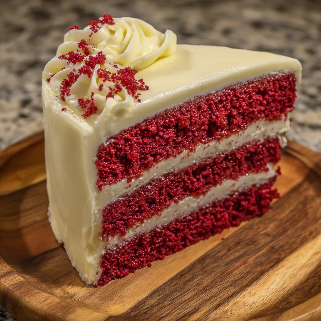 Red velvet cake close-up