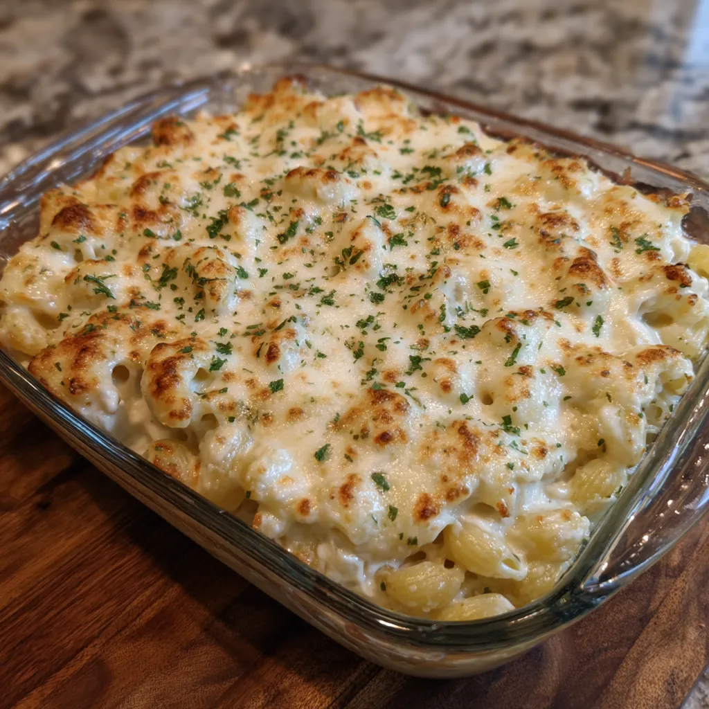 Spoonful of alfredo pasta