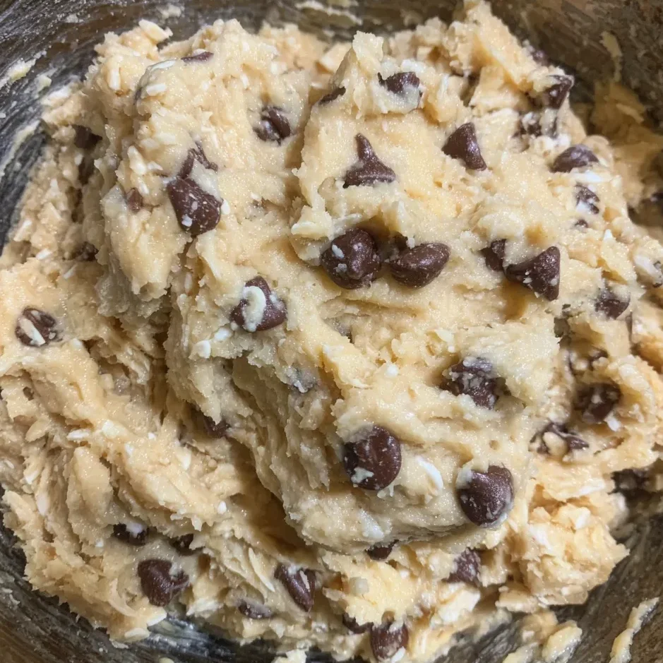 Protein cookie dough close-up