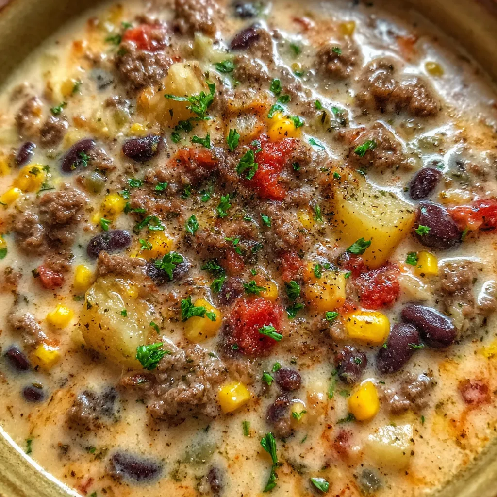 Spoonful of creamy soup