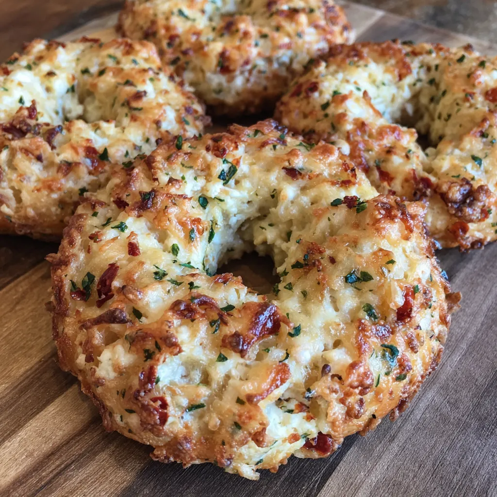 Sliced garlic parmesan bagel