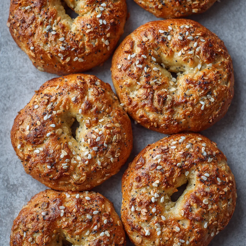 Yogurt bagels close-up