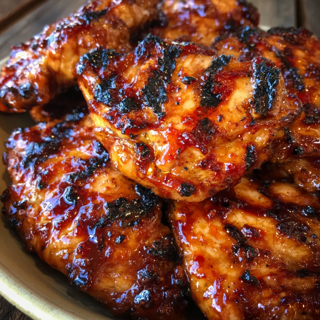 BBQ chicken on grill