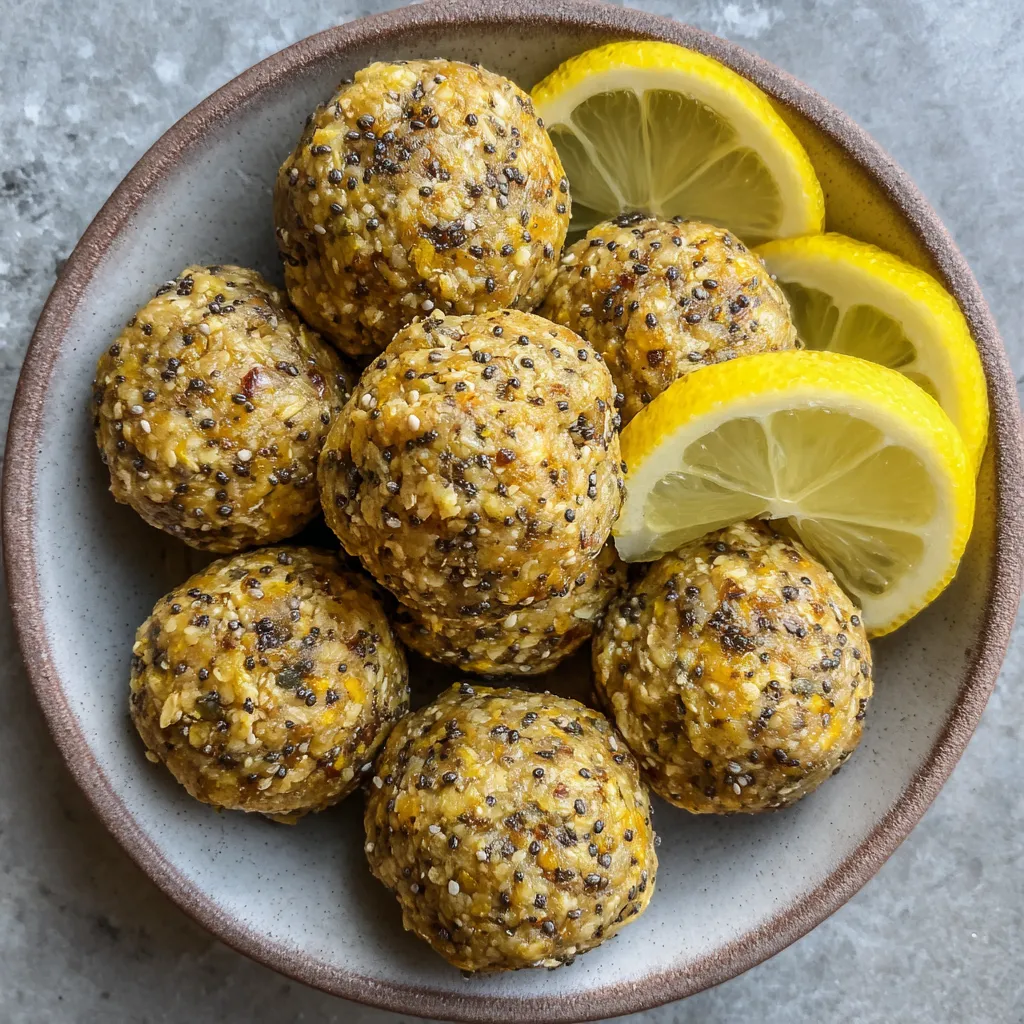 Lemon poppy seed energy bites