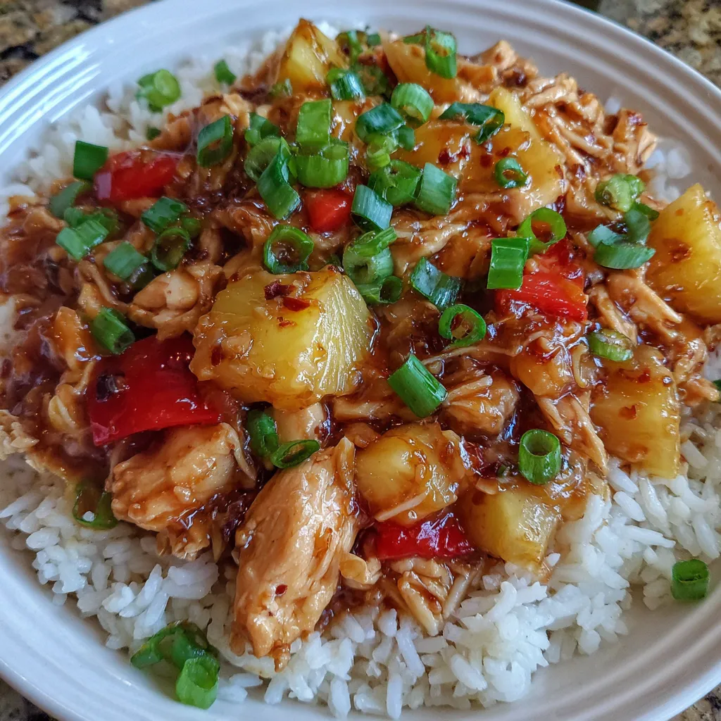 Pineapple chicken and rice