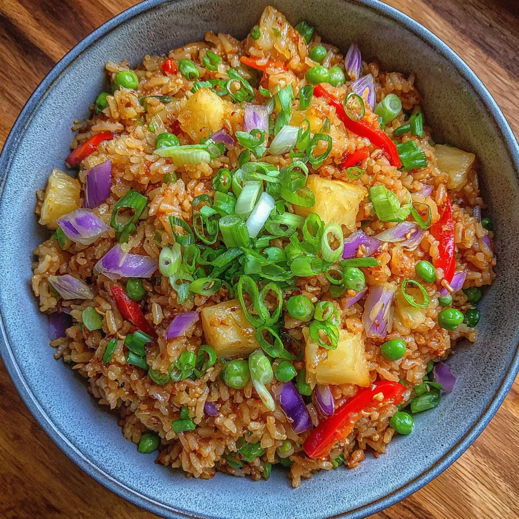 Bowl of pineapple fried rice
