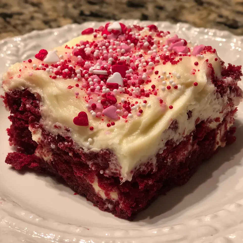 Fork cutting into poke cake