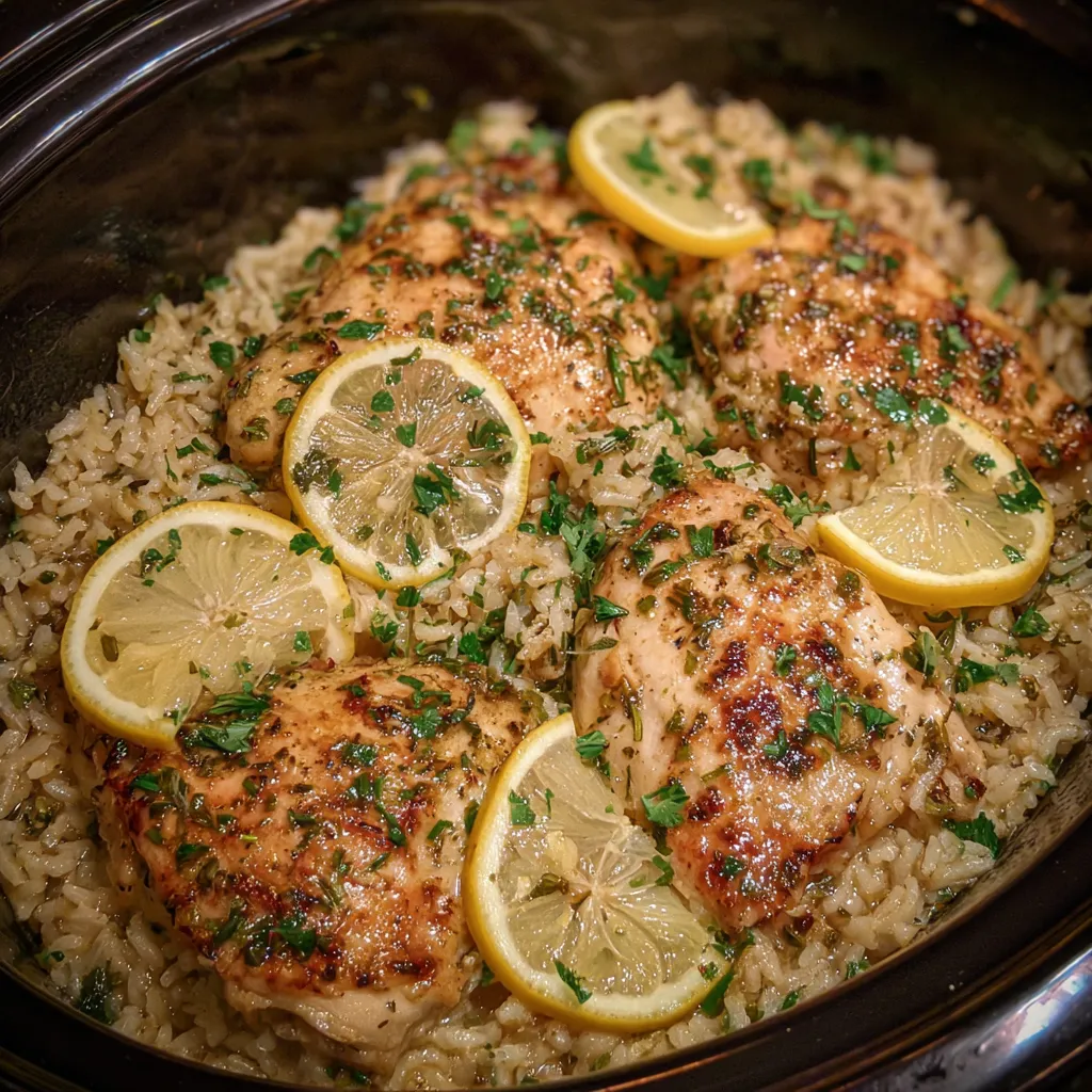 Lemon herb chicken rice bowl