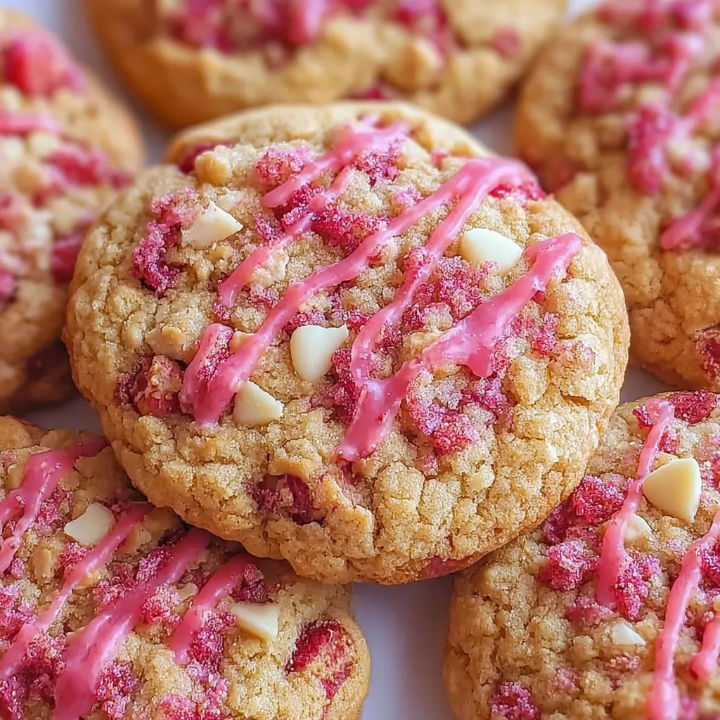 Strawberry crunch cookies