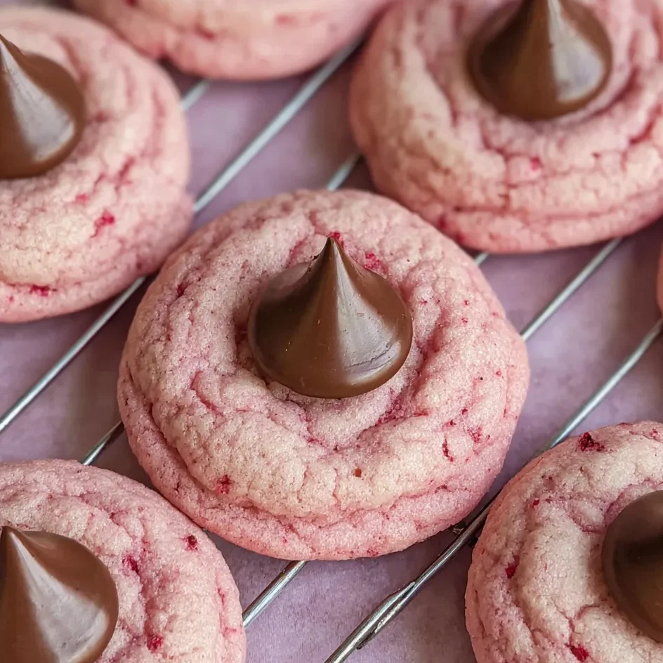 Tray of strawberry cookies