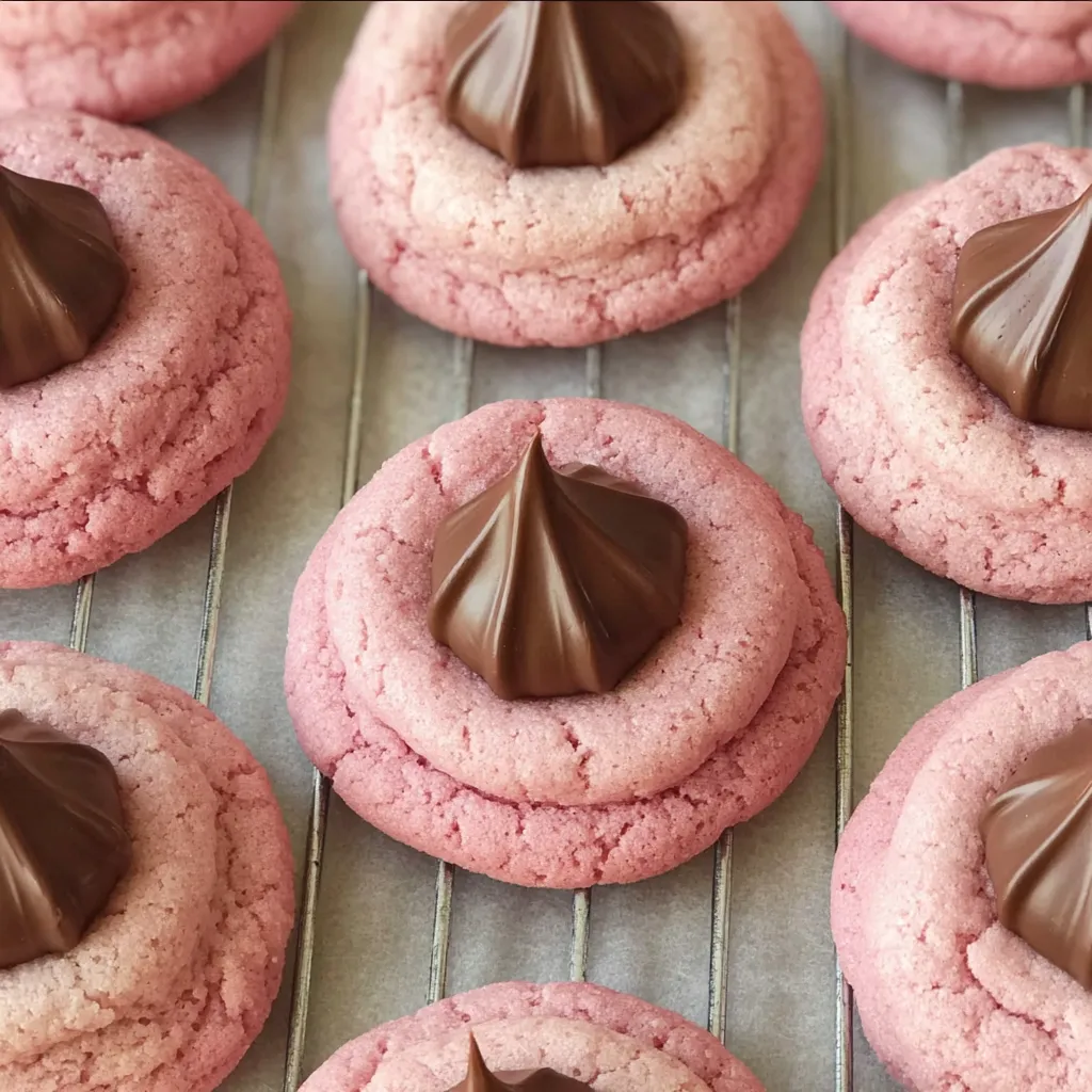 Cookie with chocolate kiss