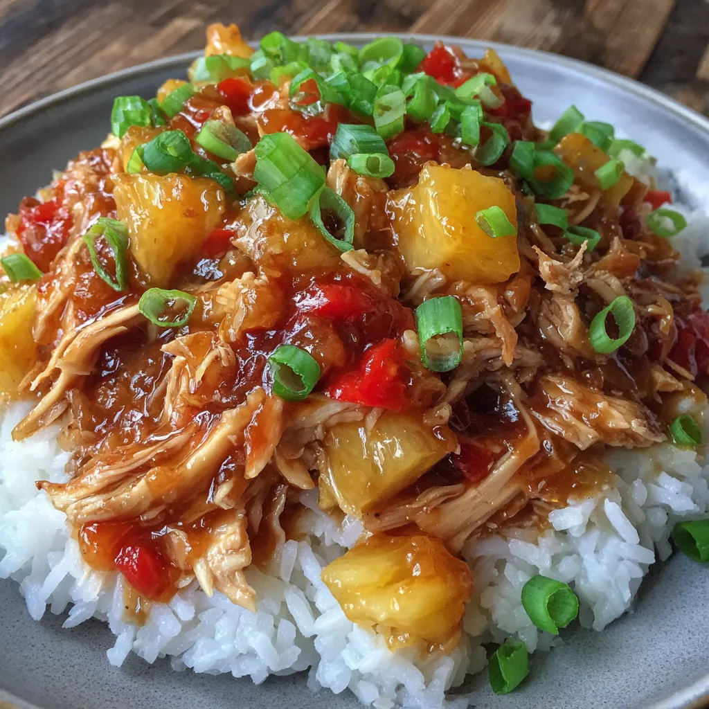 Slow cooker Hawaiian chicken
