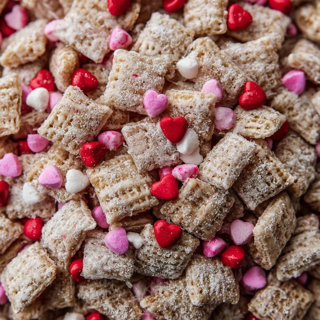 Close-up of Valentine puppy chow