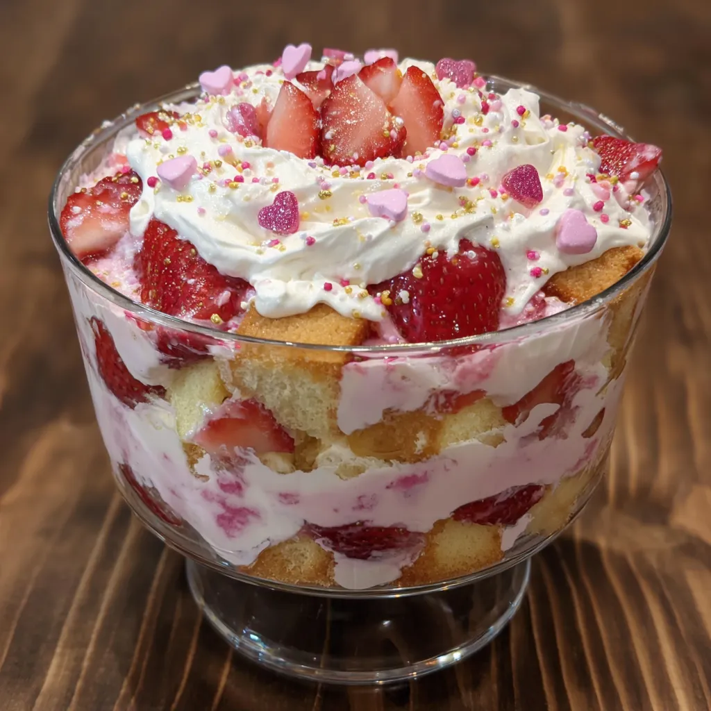 Close-up of trifle layers