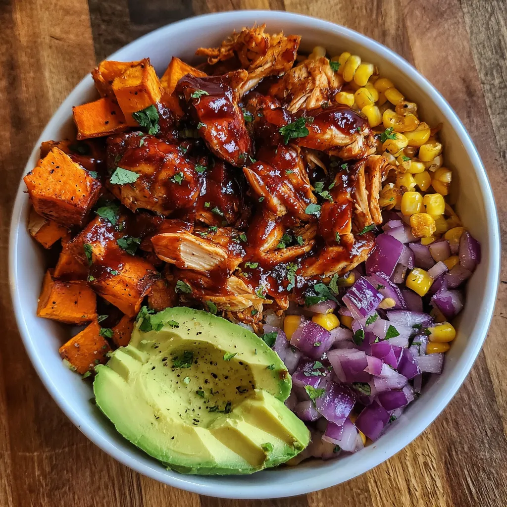 Meal prep chicken sweet potato bowls