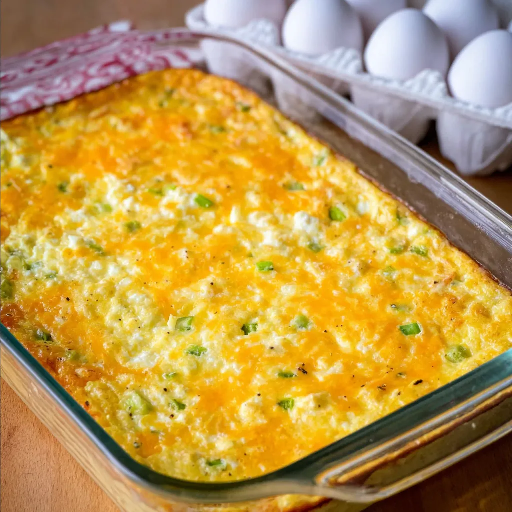 Baked cottage cheese eggs