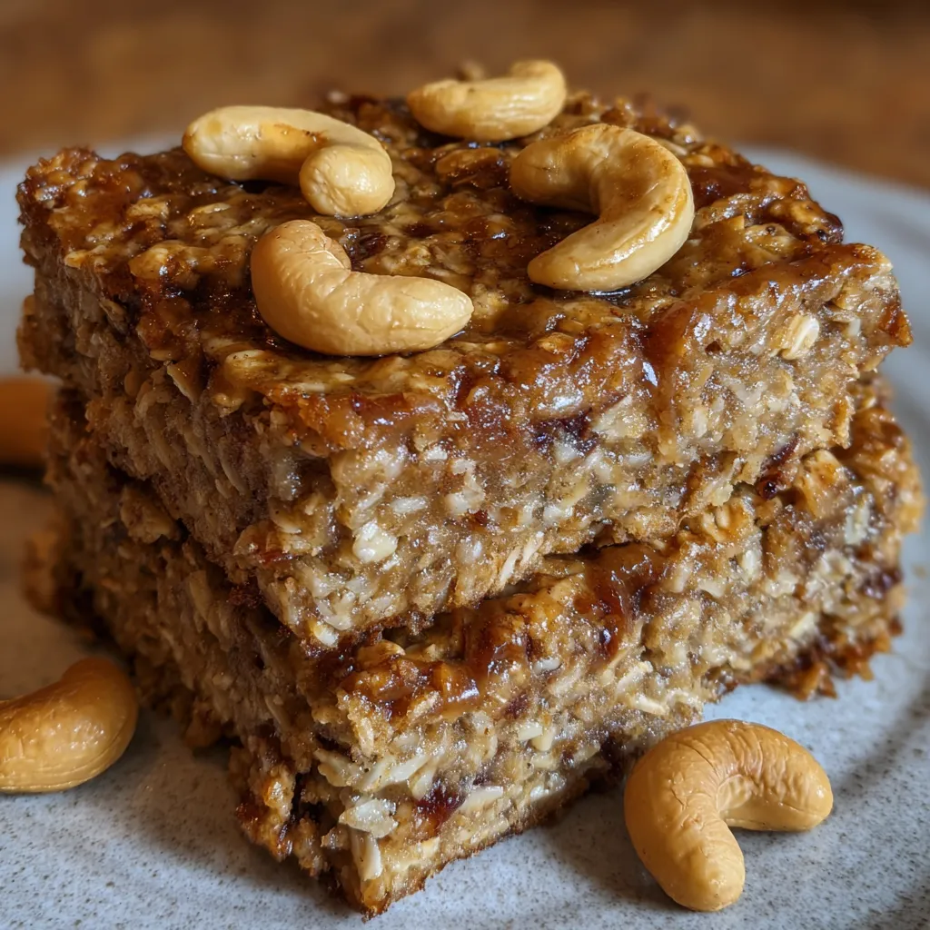 Banana oatmeal bars