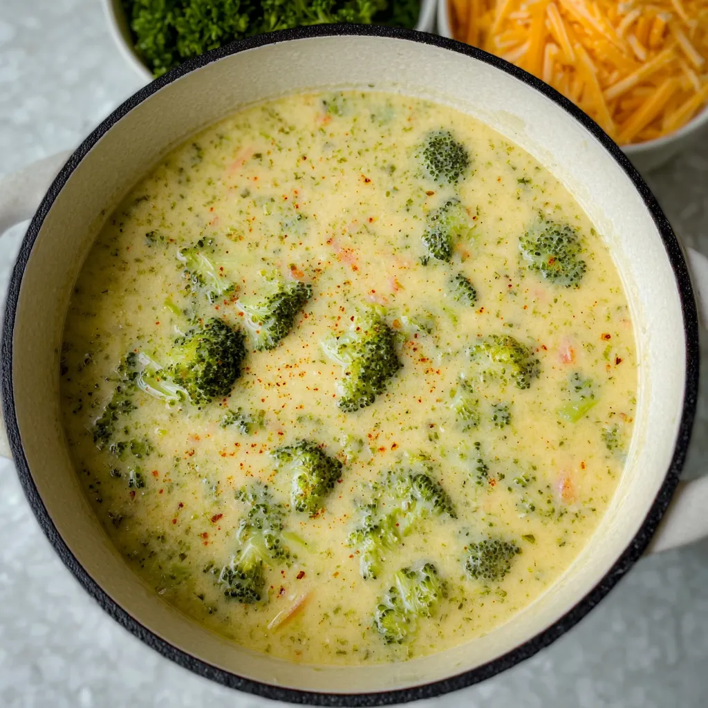 High protein broccoli cheddar soup