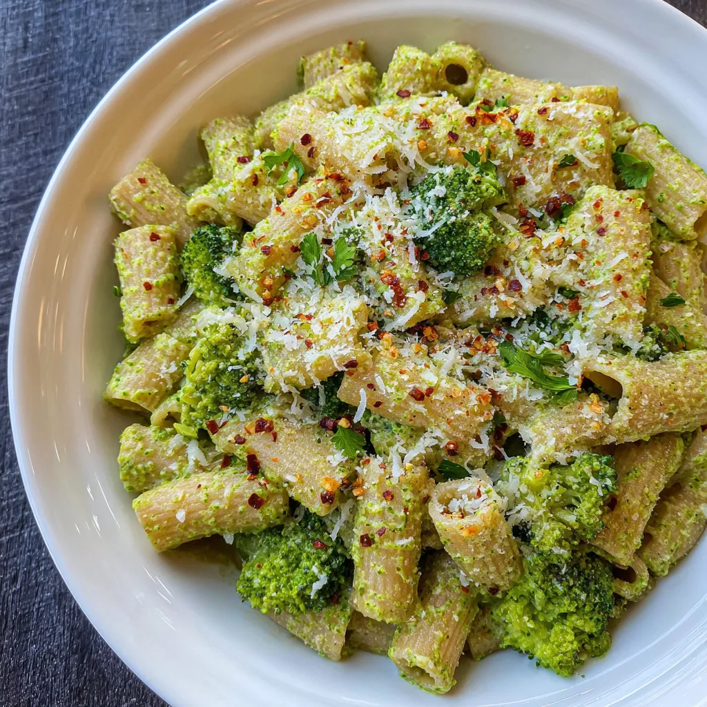 Broccoli pasta close-up