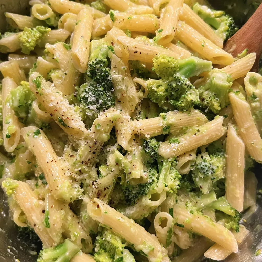Pasta with broccoli bowl