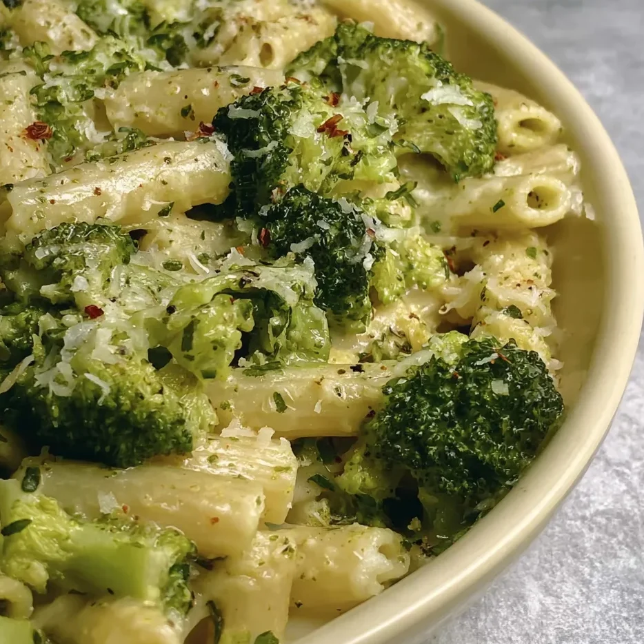 Broccoli pasta close-up