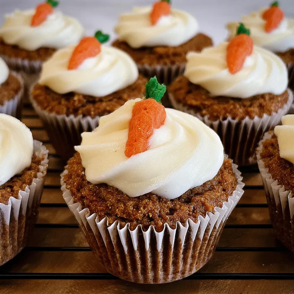 Carrot cupcake close-up