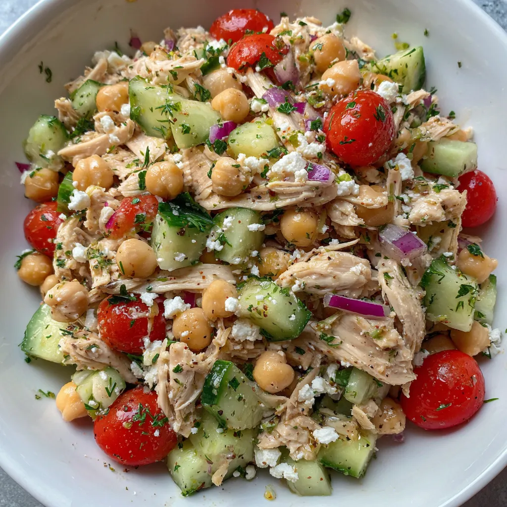 Chicken chickpea salad