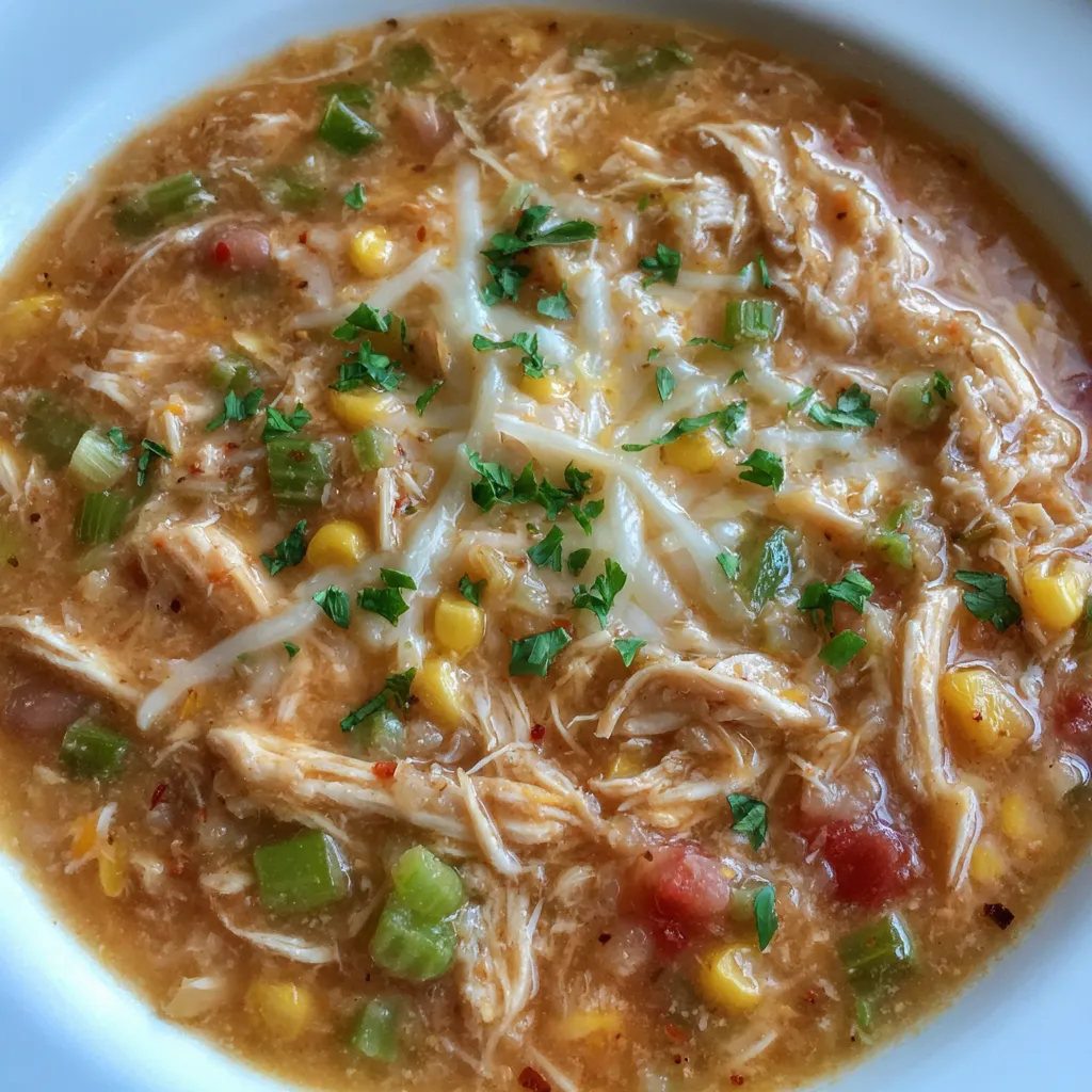 Cheesy chicken enchilada soup