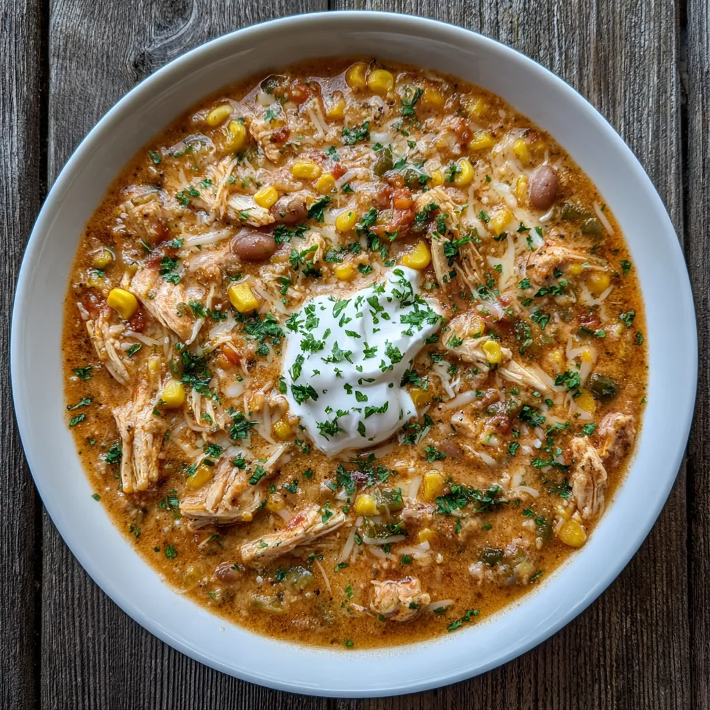 Green enchilada chicken soup