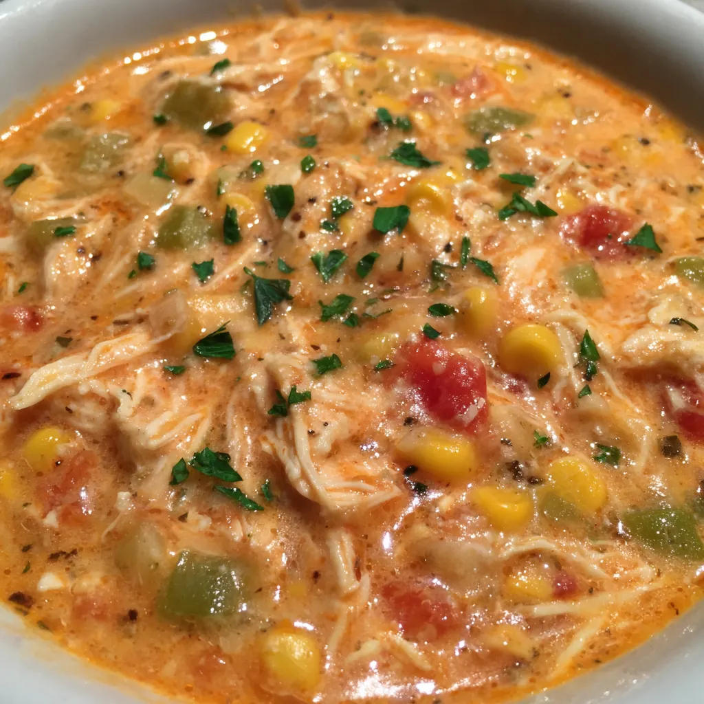 Chicken enchilada soup bowl