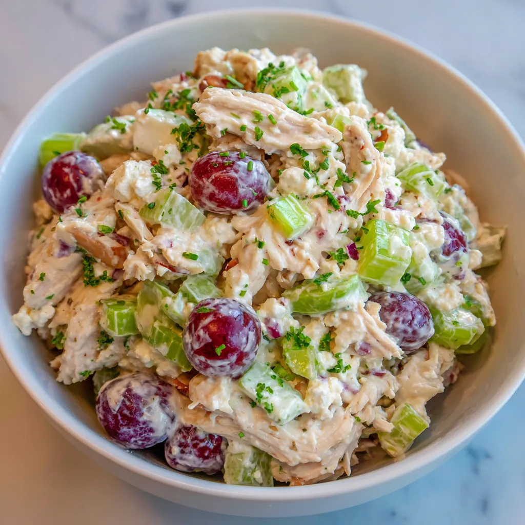High protein chicken salad lettuce wraps