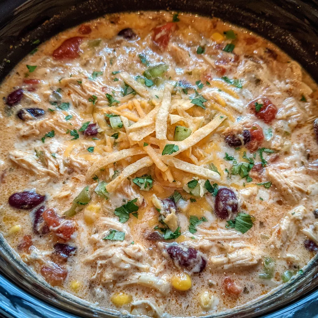 Tex Mex tortilla soup with toppings
