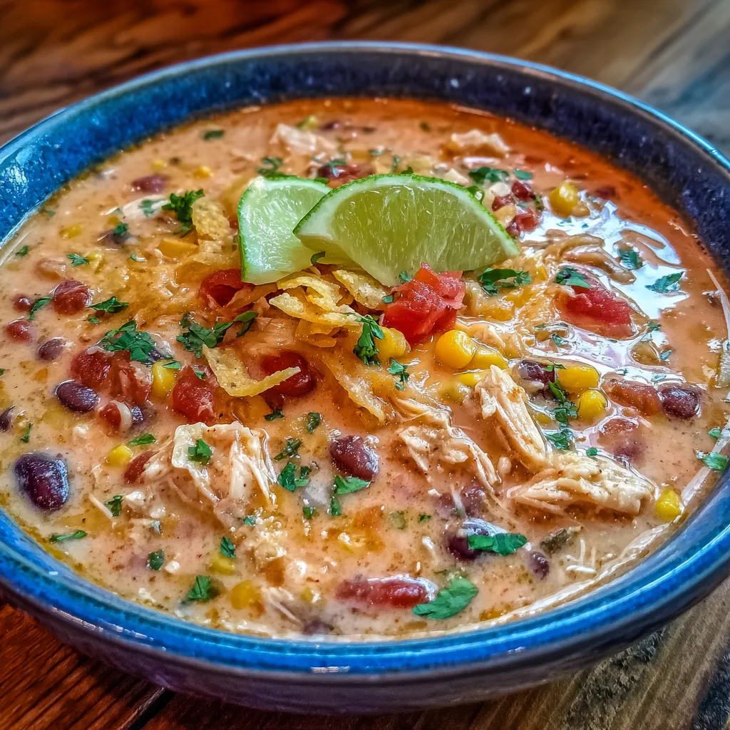 Crock pot chicken tortilla soup
