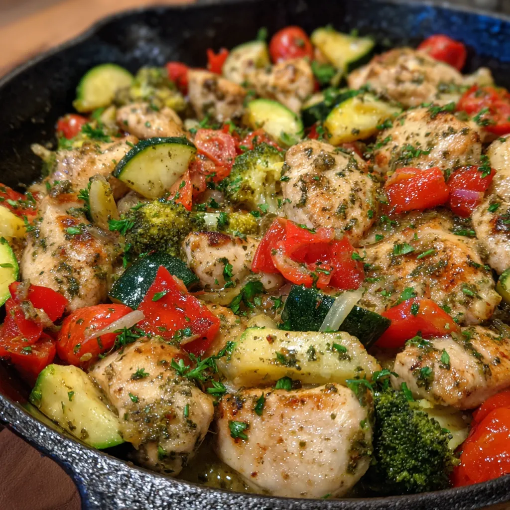 Low carb chicken skillet dinner