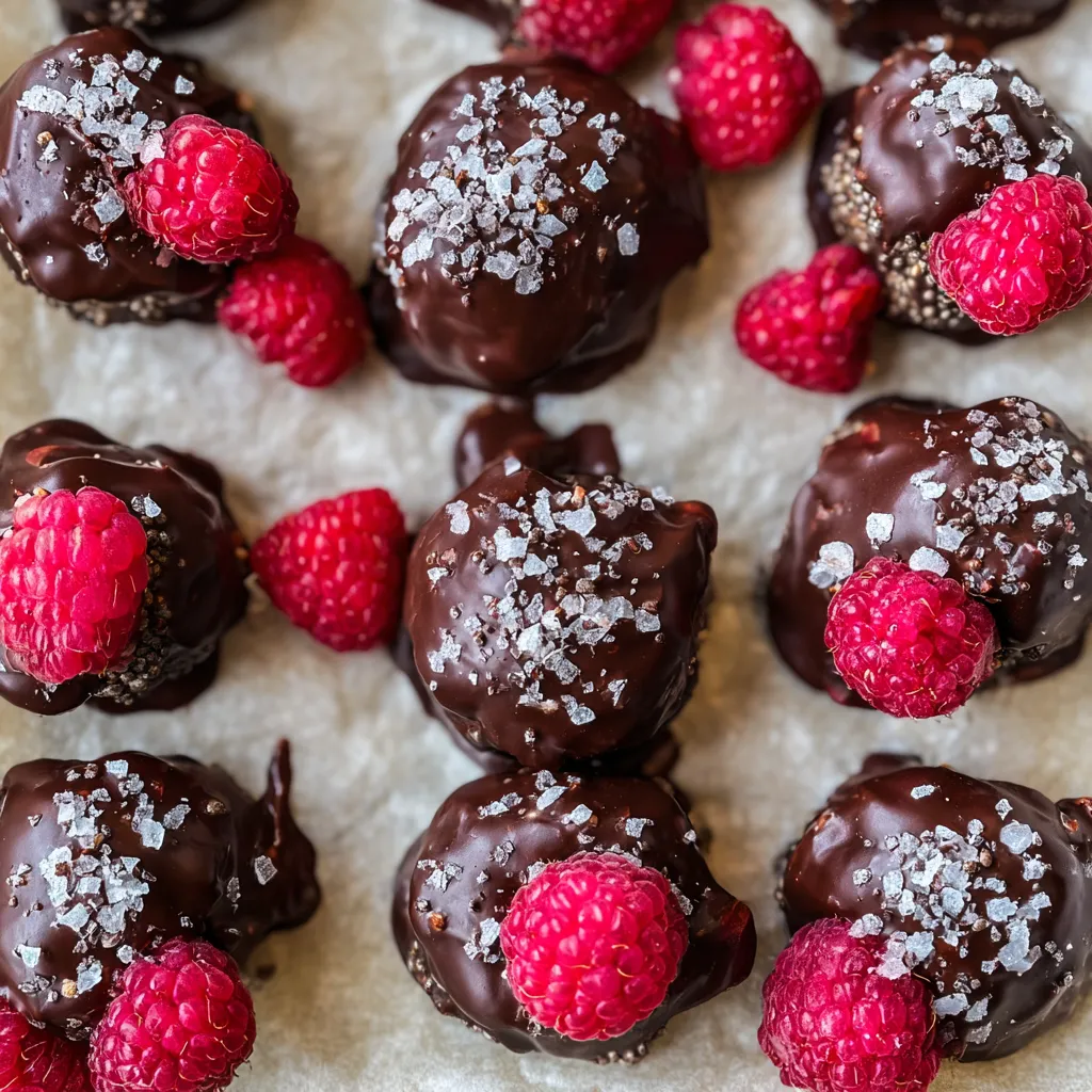 Chocolate covered raspberry bites
