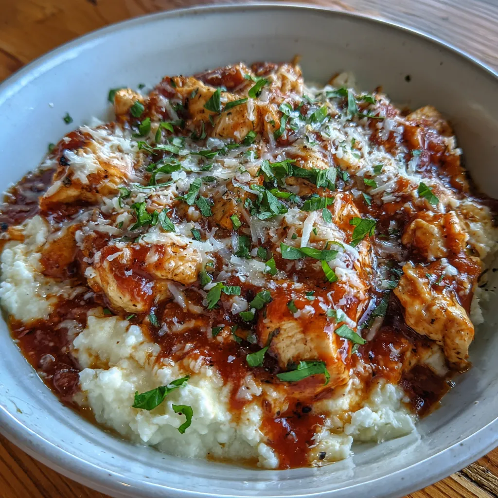 Chicken parmesan bowl bake