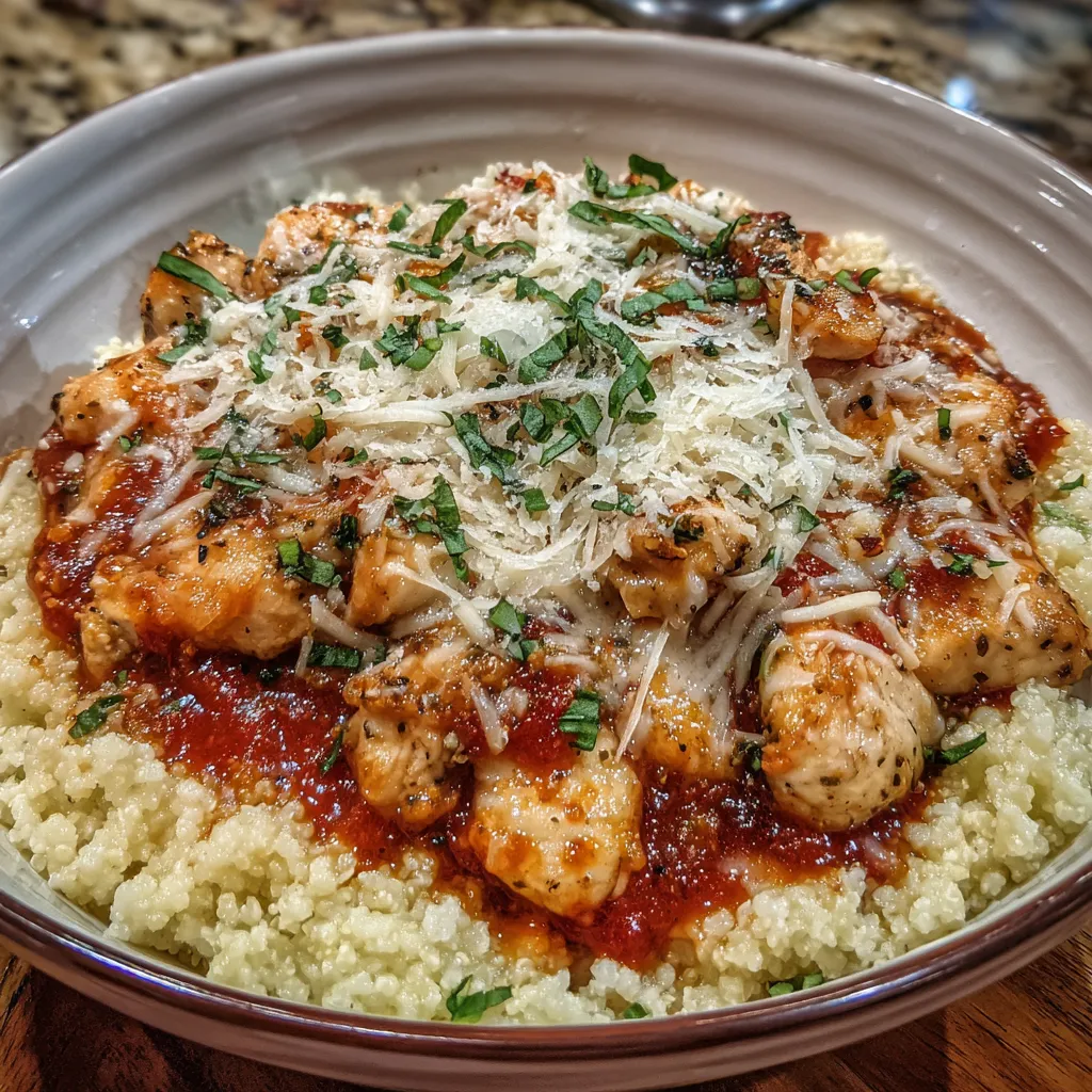 Protein chicken parm bowl