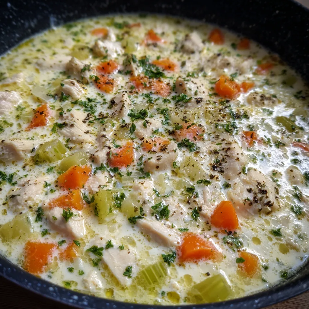 Bowl of chicken cottage soup