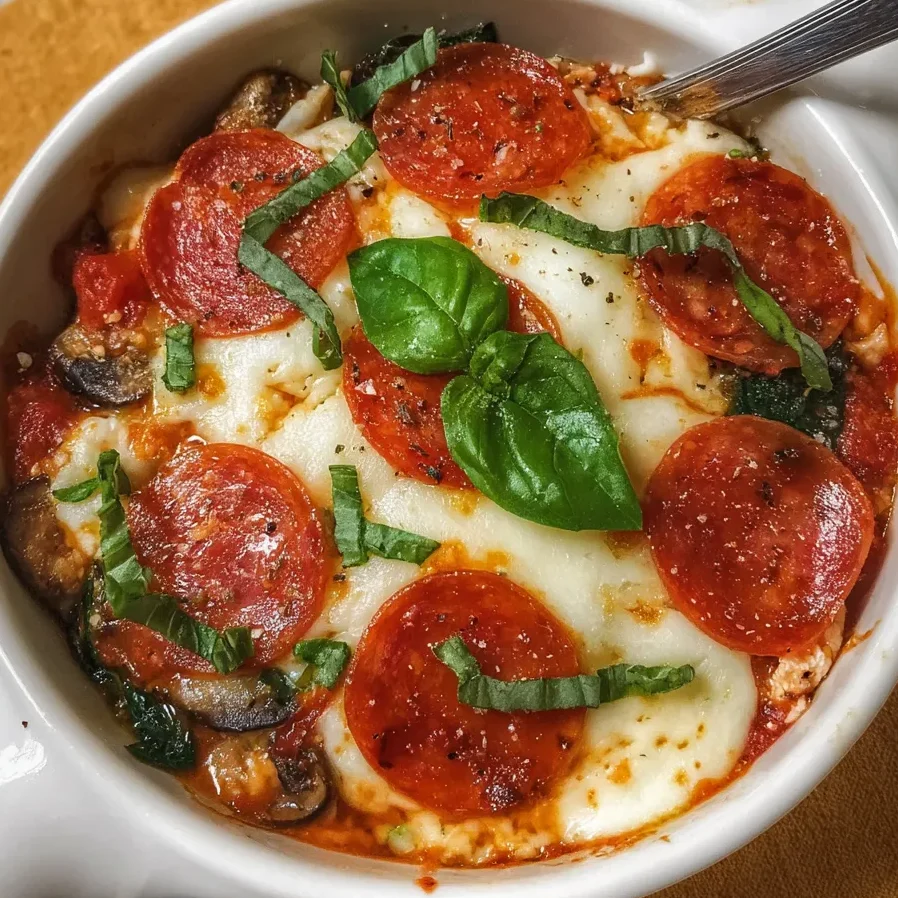 Pizza bowl in oven dish