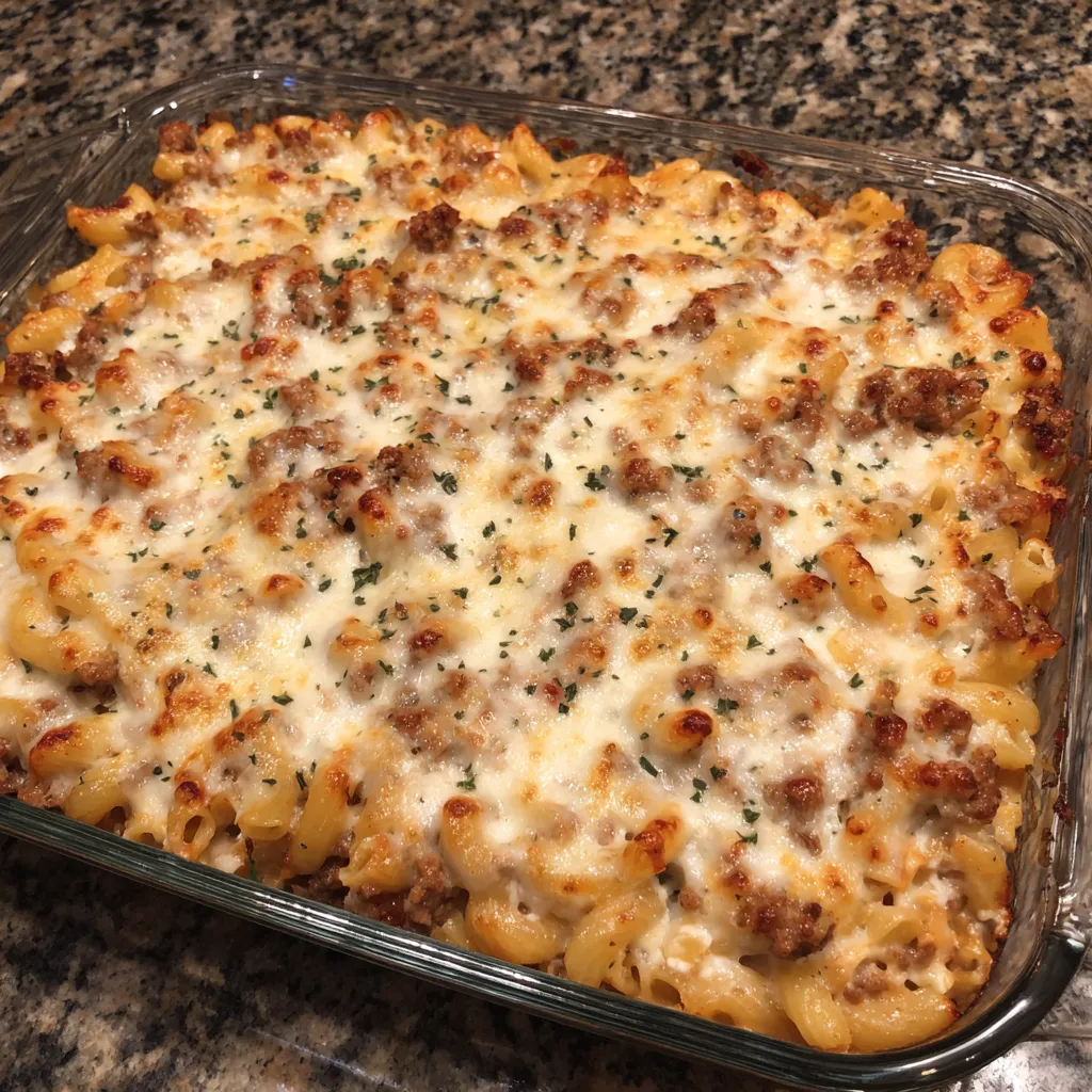 High protein pasta bake