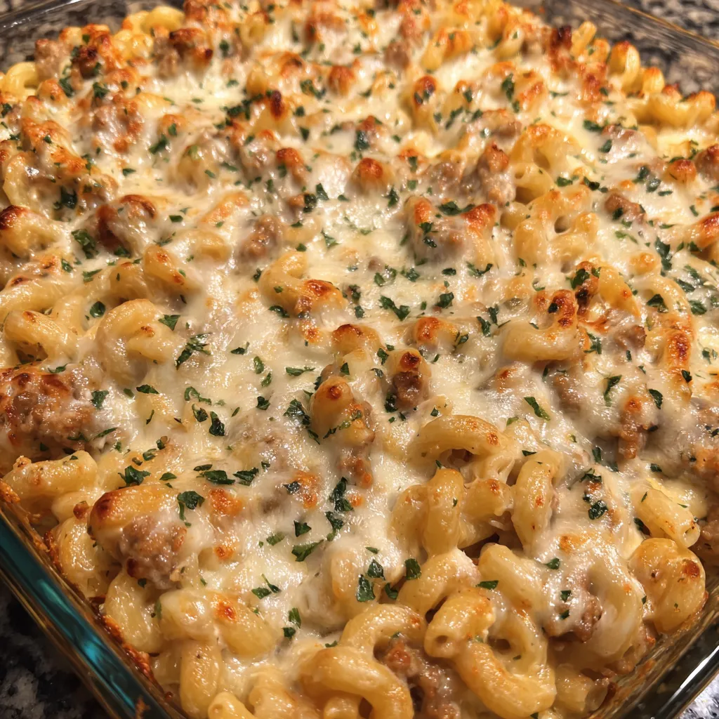 Cottage cheese pasta bake