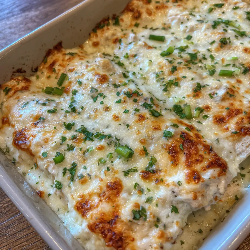 Creamy white chicken enchiladas
