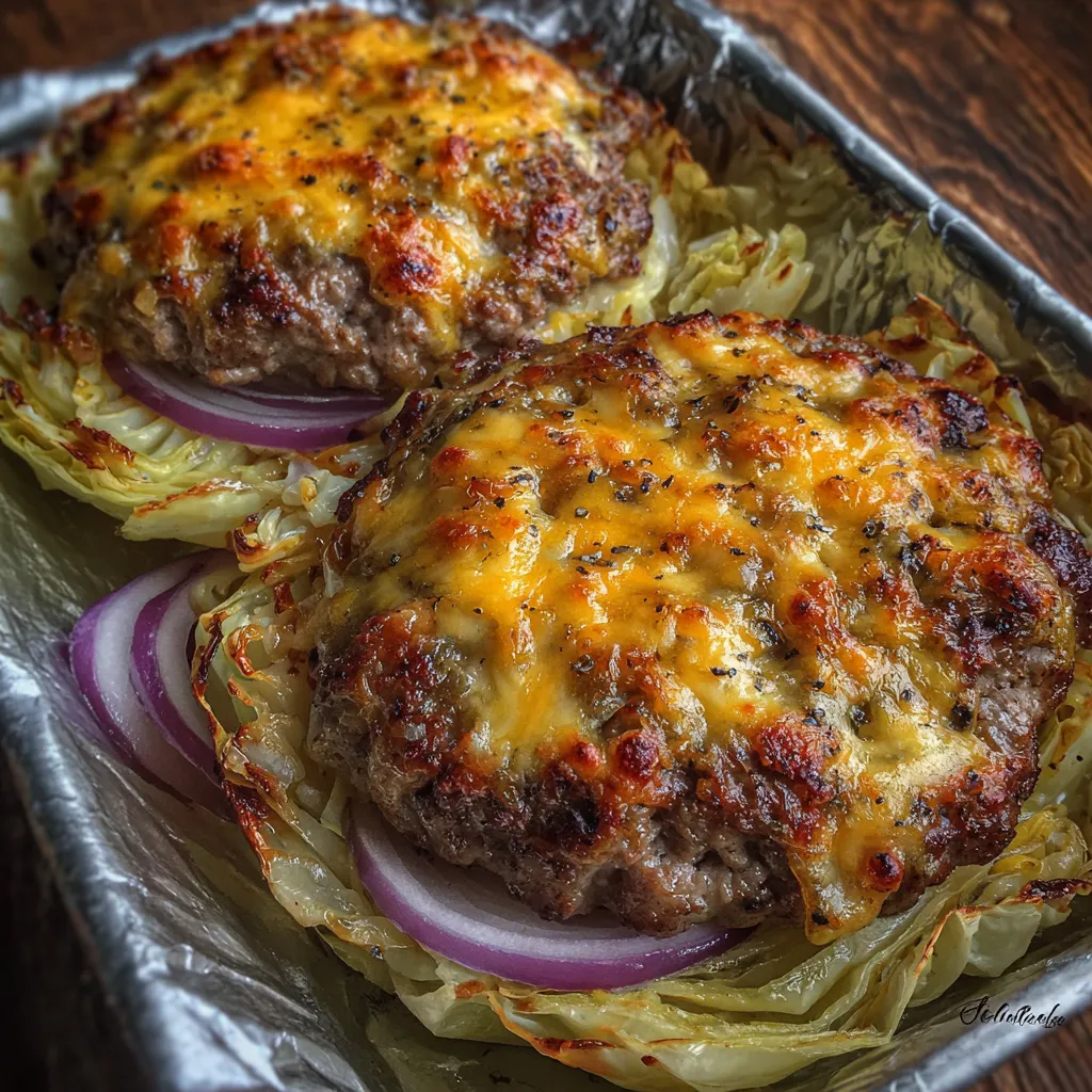 Cabbage burger bake